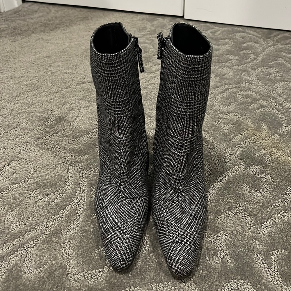 Balenciaga Plaid Short Boots Size 36